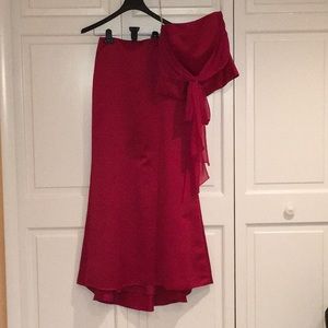 2-piece cranberry formal dress